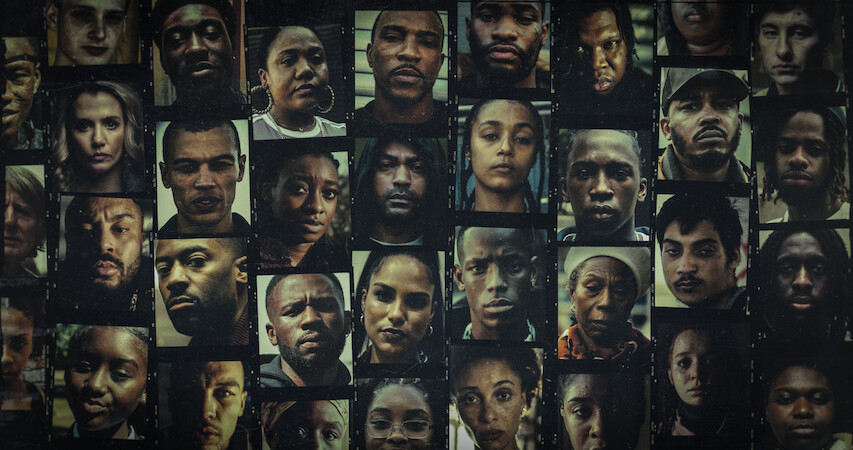 Grid showing headshots of the cast of Season 3 of 'Top Boy.'