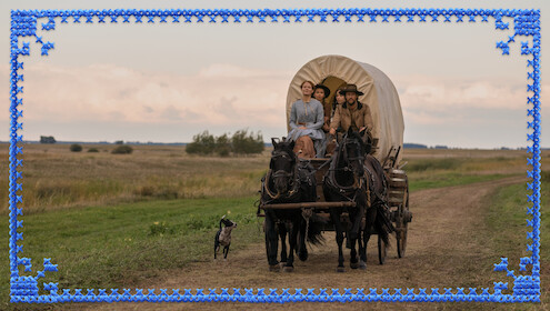 Ingalls family in their wagon