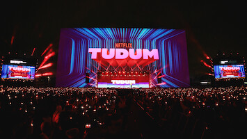 Photo of the stage of Netflix's Tudum the Event.