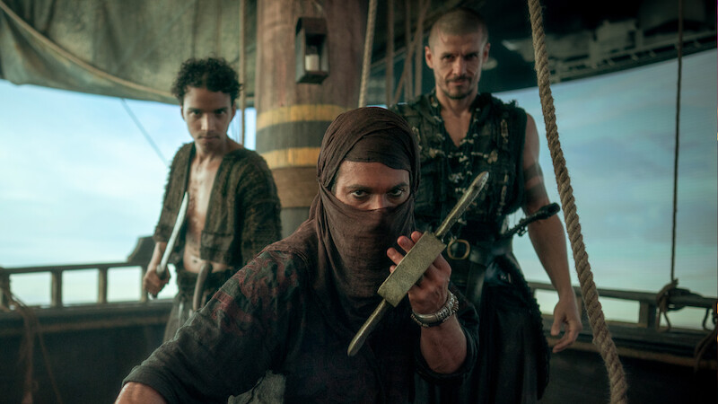Can Yaman as Sandokan gets ready to fight in 'Sandokan.'