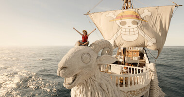 Iñaki Godoy como Monkey D. Luffy e Emily Rudd como Nami.