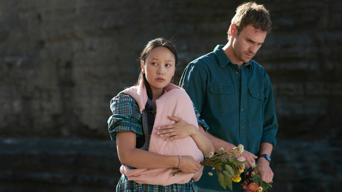Yerin Ha as Mia, Charlie Vickers as Kieran in 'The Survivors.'