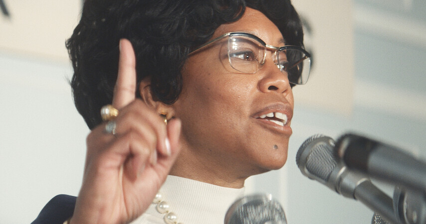 Regina King as Shirley Chisholm in 'Shirley'.