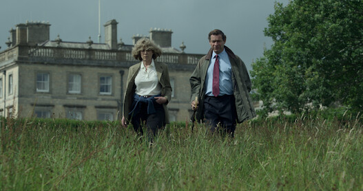 Man and women walking in feild