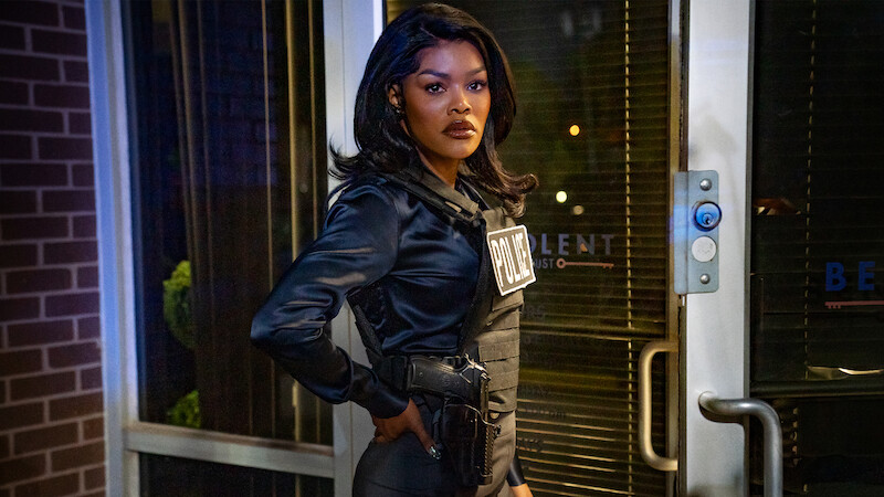 Straw. Teyana Taylor as Officer Kay Raymond in Straw. Cr. Chip Bergmann/Perry Well Films 2/Courtesy Netflix ©2025