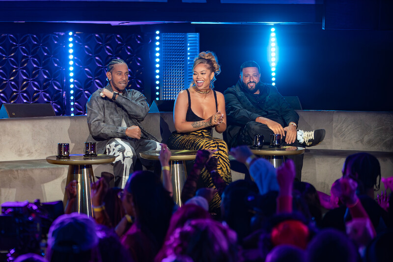 Ludacris, Latto, and DJ Khaled in Season 2 of 'Rhythm + Flow'.