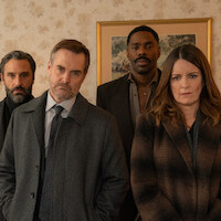 Cole Tristan Murphy as Kyler, Marco Calvani as Claude, Will Forte as Jack, Colman Domingo as Danny, and Tina Fey as Kate in 'The Four Seasons'