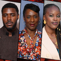 Three adults are shown in individual portrait photos, each facing the camera, with neutral backgrounds and formal clothing.