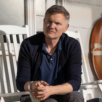 Executive Producer/Showrunner Kevin Williamson on the set of ‘The Waterfront.’