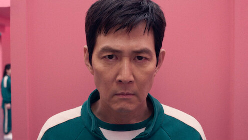  Lee Jung-jae as Seong Gi-hu looks into the camera with an angry expression in Season 2 of 'Squid Game'