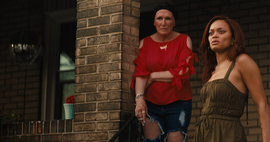 Anthony B. Jenkins as Andre, Demi Singleton as Shante, and Andra Day as Ebony in 'The Deliverance'