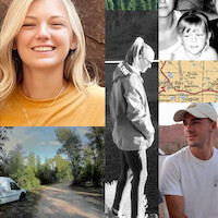 A collage of Gabby Petito and Brian Laundrie