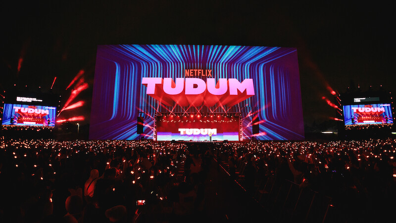 Photo of the stage of Netflix's Tudum the Event.