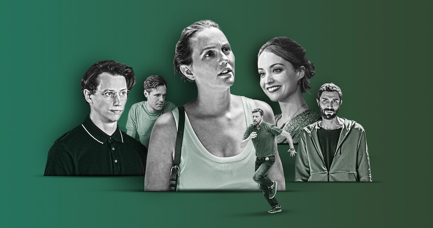 A composite illustration of the main characters in The Weekend Away