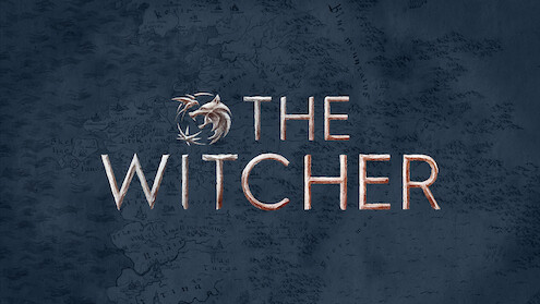 A map of the continent with The Witcher logo