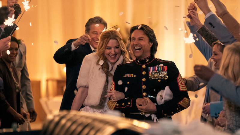 Alexandra Breckenridge como Mel Monroe e Martin Henderson como Jack Sheridan na temporada 6 de ‘Virgin River’