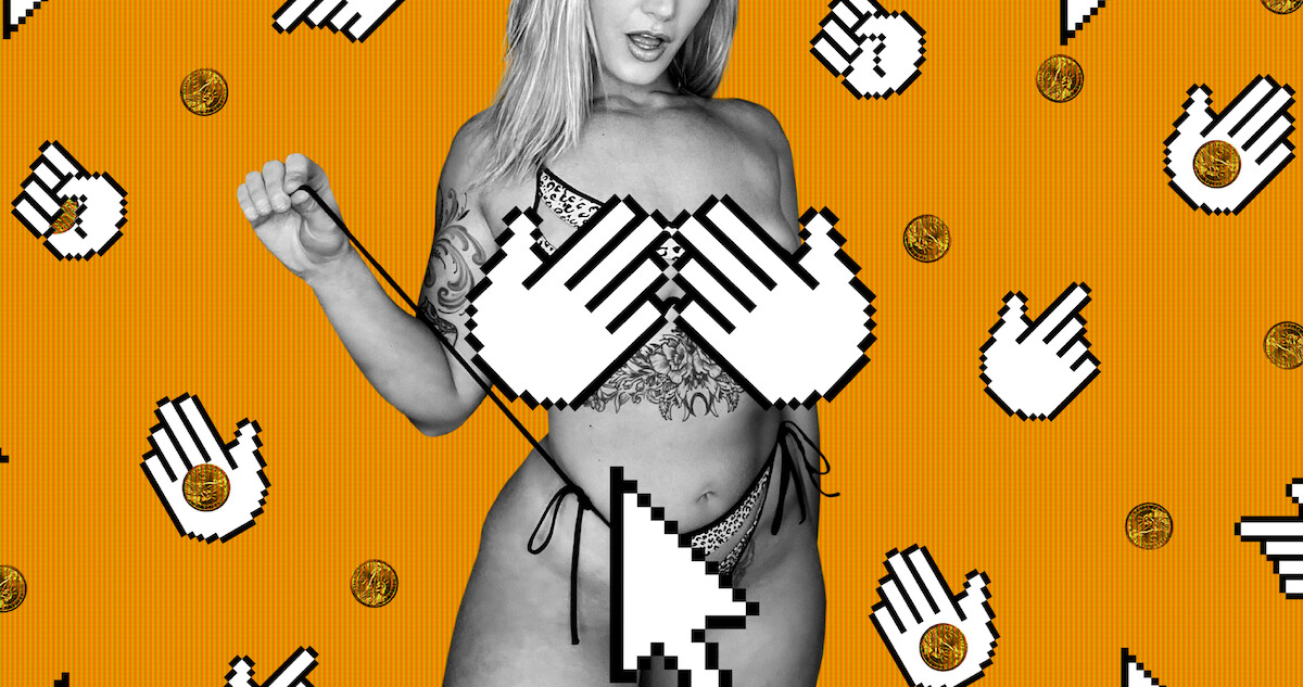 Image of woman with hands covering her body