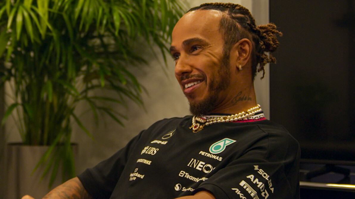 Lewis Hamilton smiling
