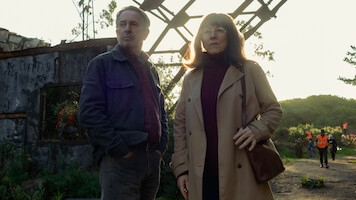 Alfredo Castro as Detective Montero, Paulina García as Vanessa Font in 'Someone Has to Know.' Cr.