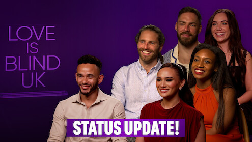 Love Is Blind: Status Update. Clockwise from the top to the right, Steven, Sabrina, Nicole, Jasmine, Bobby, and Benaiah.