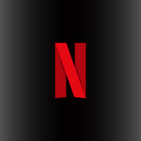 Red Netflix letter "N" logo centered on a black gradient background, representing the Netflix logo.