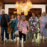 Photo of six of the characters in Tyler Perry's 'Madea's Destination Wedding'.