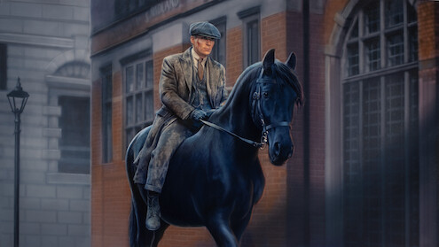 Tommy Shelby on a horse