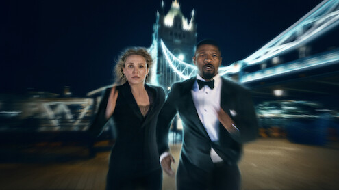 Cameron Diaz as Emily and Jamie Foxx as Matt in 'Back In Action'.