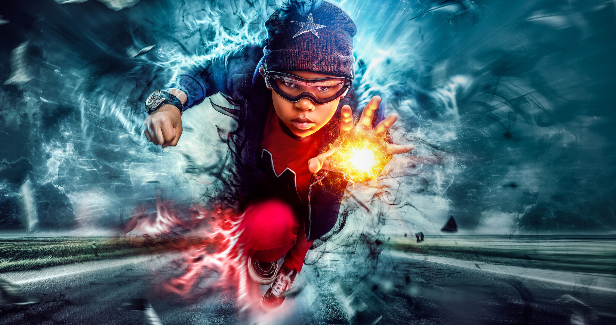 Close up of Dion and his powers