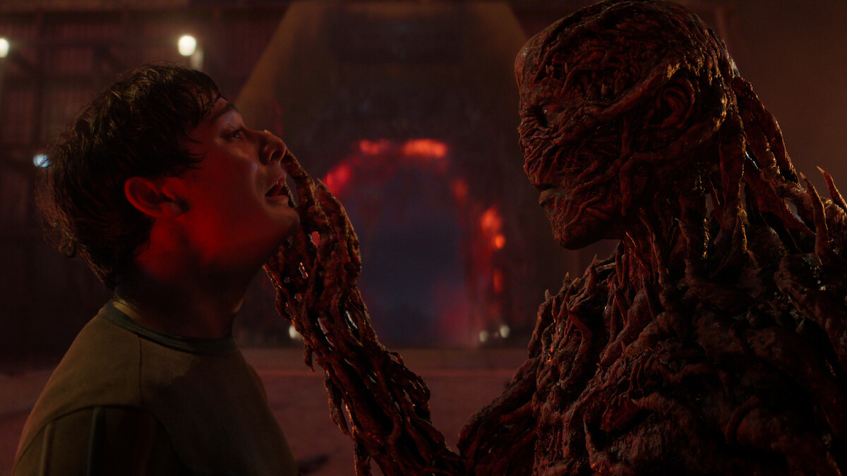 Noah Schnapp as Will Byers and Jamie Campbell Bower as Vecna in 'Stranger Things' Season 5