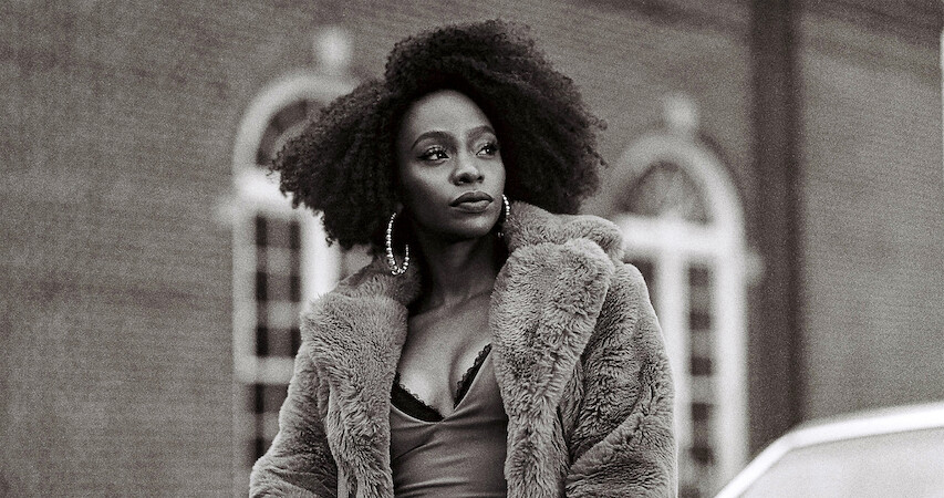 Teyonah Parris as Yo-Yo on the set of 'They Cloned Tyrone'