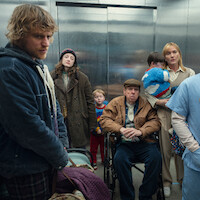 Johnny Flynn as Connor, Andrea Riseborough as Molly, Timothy Spall as Bernie and Kate Winslet as Julia in 'Goodbye June'