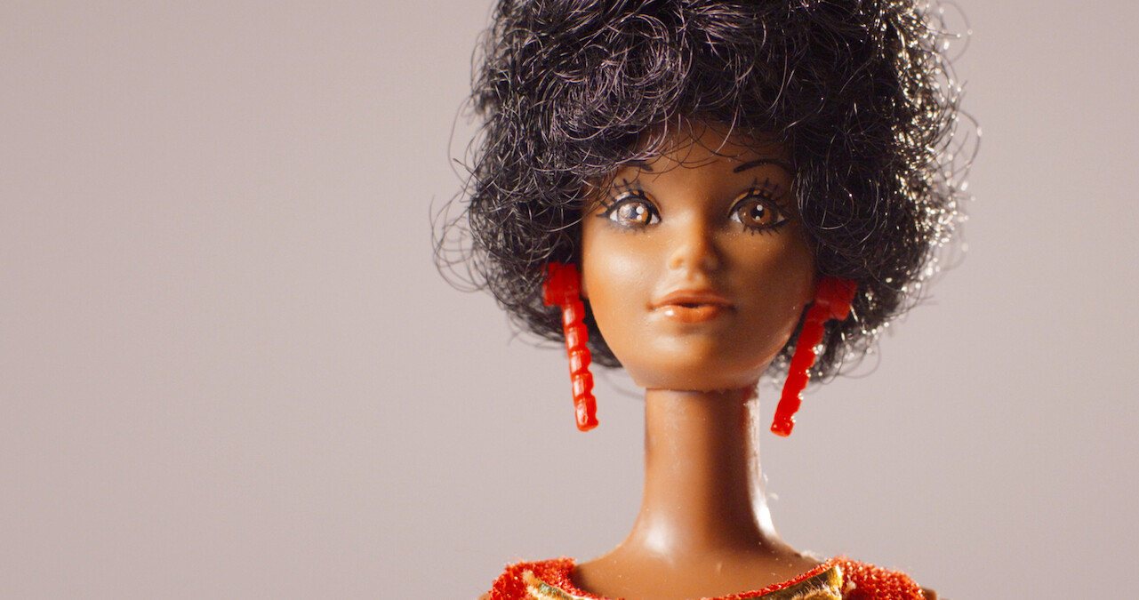 A black Barbie doll.