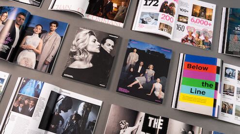 A grid of the covers and open spreads of Tudum Magazine Issue 24 on a gray background