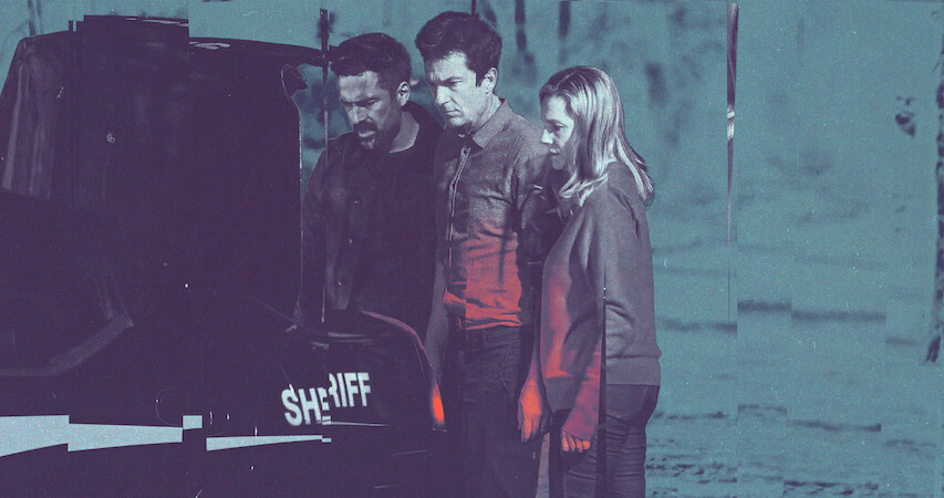 Stylized image of the Jason Bateman and Laura Linney in 'Ozark'