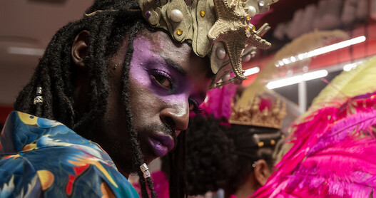 The Blixunami in makeup and crown in MerPeople
