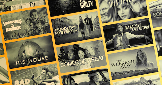 Montagem com vários títulos de filmes de 90 minutos