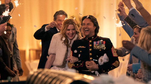 Alexandra Breckenridge como Mel Monroe e Martin Henderson como Jack Sheridan na temporada 6 de ‘Virgin River’