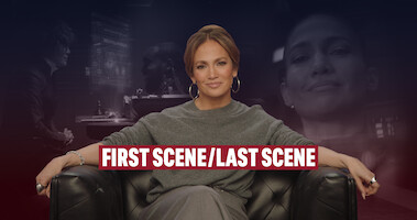 Still of Jennifer Lopez juxtaposed against stills from the 'Atlas' film