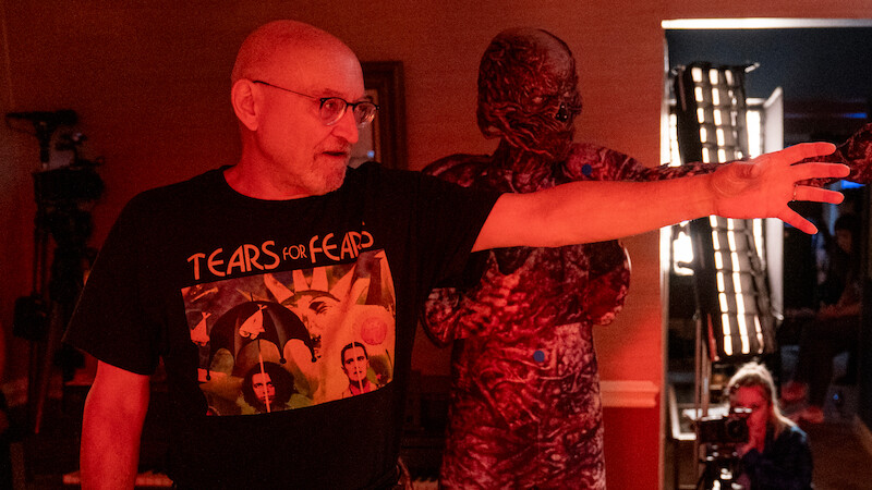 Director Frank Darabont and Vecna behind-the-scenes of 'Stranger Things 5'
