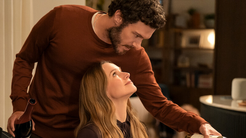 Adam Brody as Noah, Kristen Bell as Joanne in Season 2 of 'Nobody Wants This'