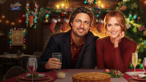 Game art from the Netflix Stories mobile game 'A Virgin River Christmas'