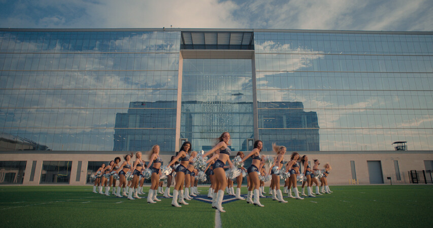 Dallas Cowboys Cheerleaders training.