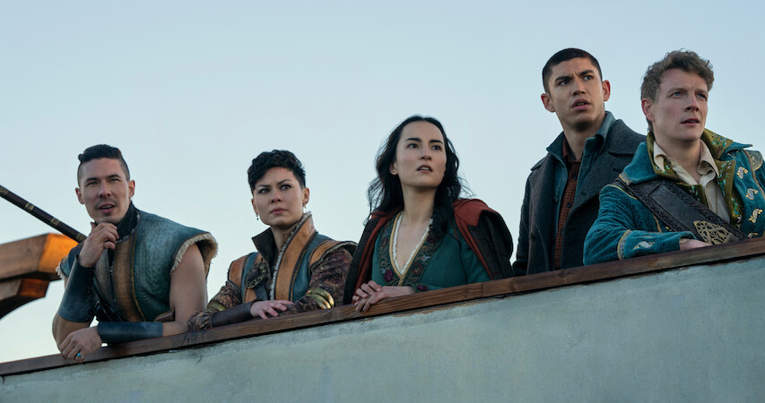 Tolya, Tamar, Alina, Mal and Nikolai on board a ship