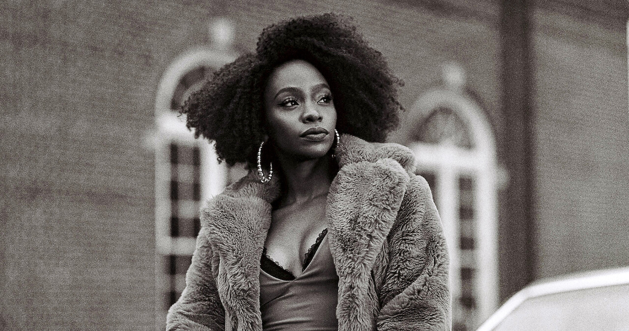 Teyonah Parris as Yo-Yo on the set of 'They Cloned Tyrone'