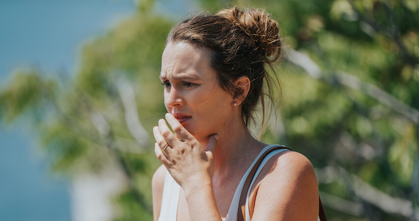 Leighton Meester plays Beth, a woman in search of her missing friend, in the thriller 'The Weekend Away'