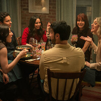 Marianne Rendón as Zoe, Sebastian De Souza as Garrett, Sofia Carson as Alex, Dario Ladani Sanchez as Lucas, Shannon Barnes as Nell, and Chelsea Frei as Megan in 'The Life List'.