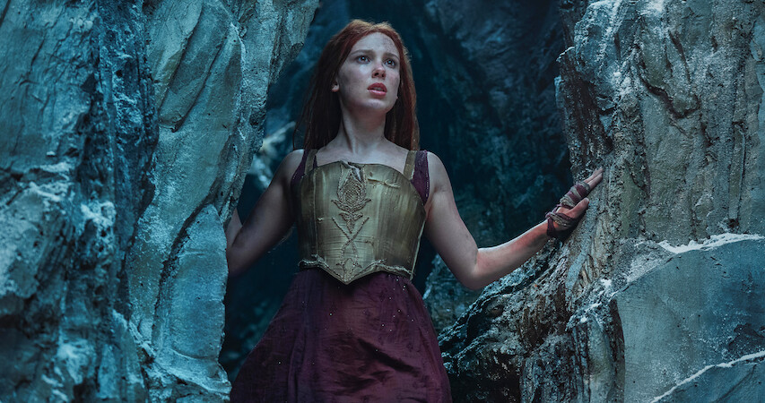 Millie Bobby Brown as Elodie in ‘Damsel’.