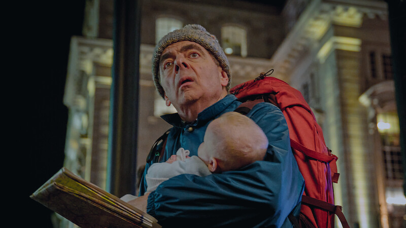Trevor Bingely (Rowan Atkinson) in 'Man vs. Baby'