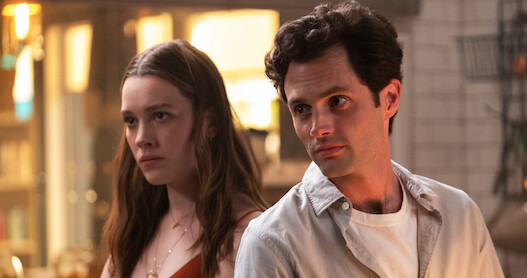 Love Quinn (Victoria Pedretti) and Joe Goldberg (Penn Badgley)